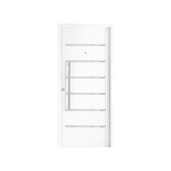 PUERTA DELUXE 7 TABLEROS CON INOXIDABLE